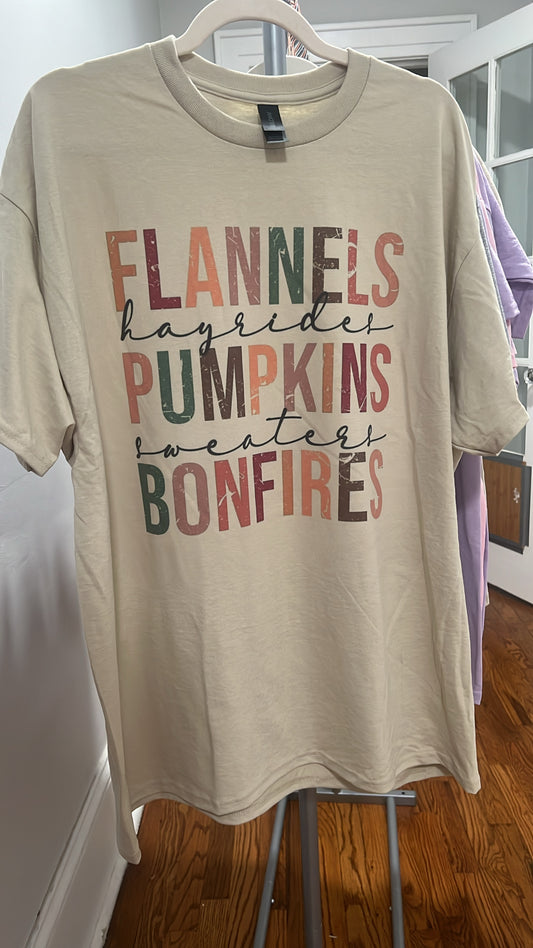 Flannels pumpkins Tee - XL