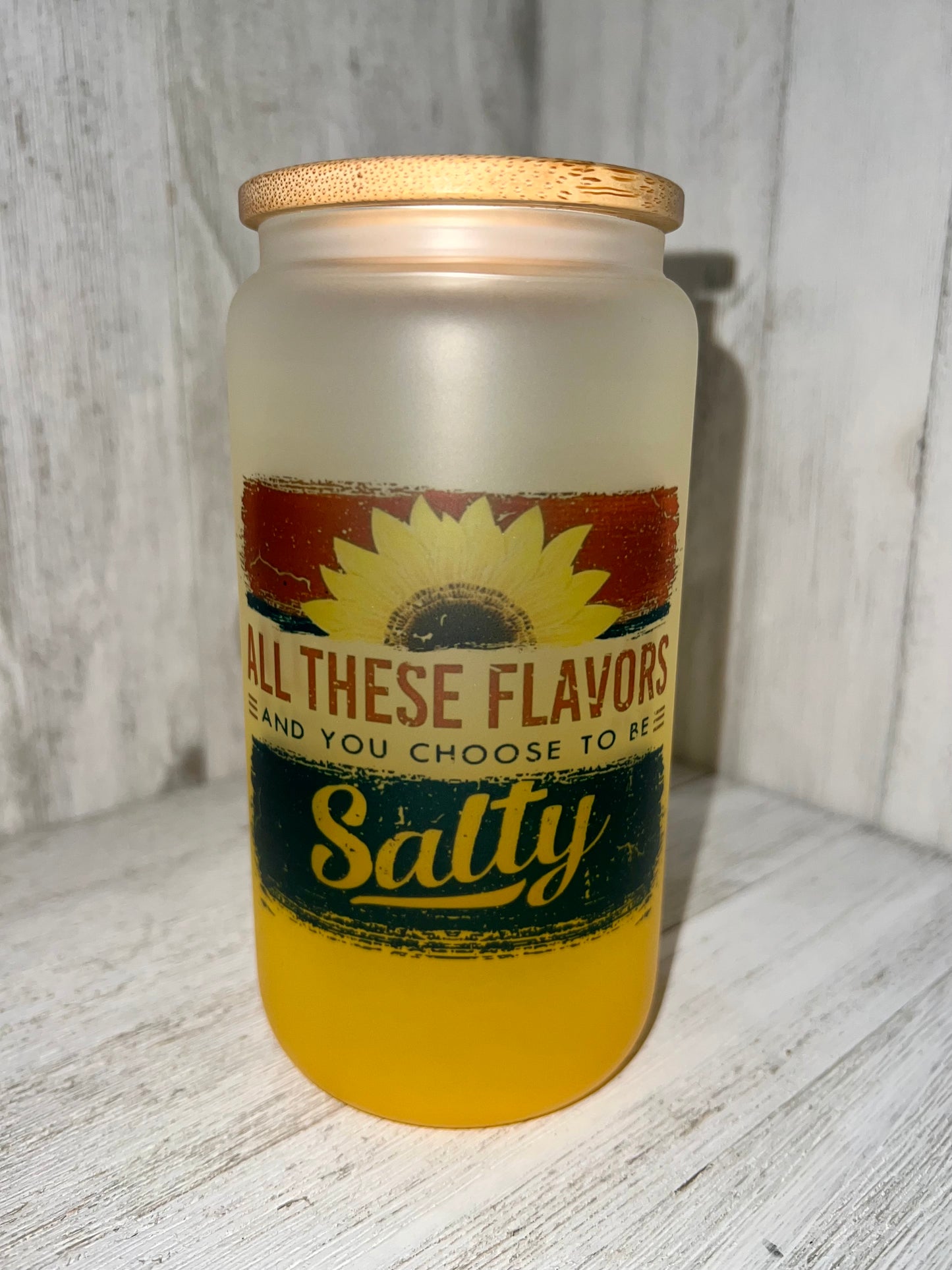 “Salty” Frosted Glass