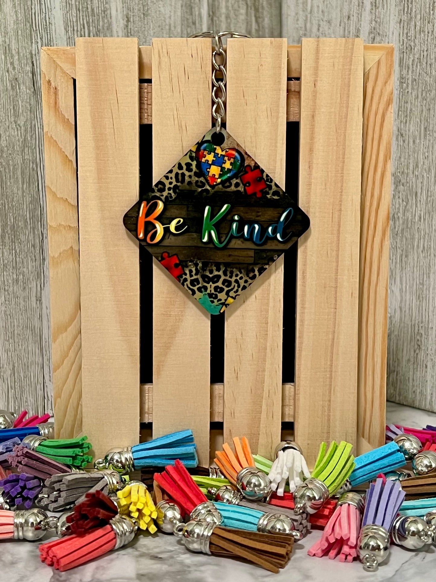 Be Kind Autism Keychain